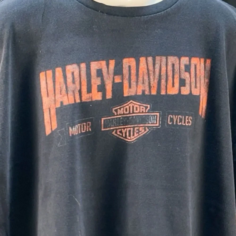 Harley-Davidson Black Short Sleeve T-Shirt with Orange Logo